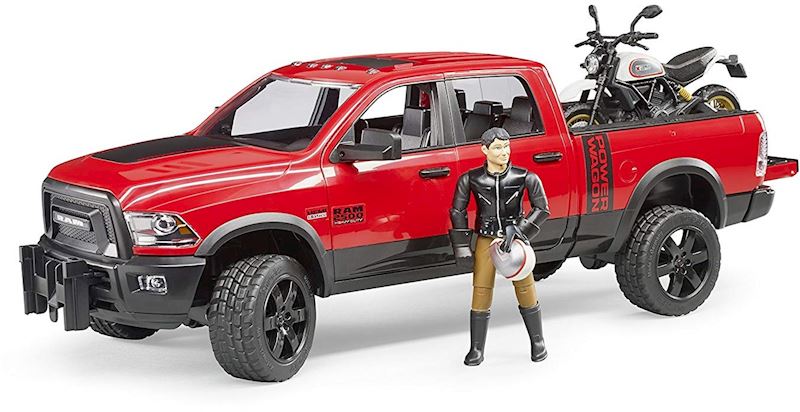 BRUDER Véhicule RAM 2500 power Wagon avec moto