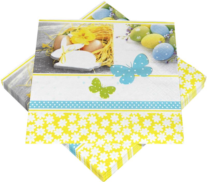 Serviettes 20 pcs fleurs 33x33 cm