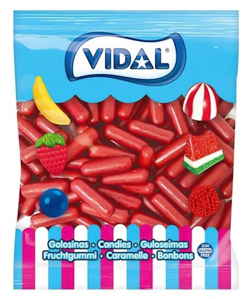 Vidal Crazy Lipsticks Kaugummi 250 Stk. im Beutel, ca. 1.6 kg