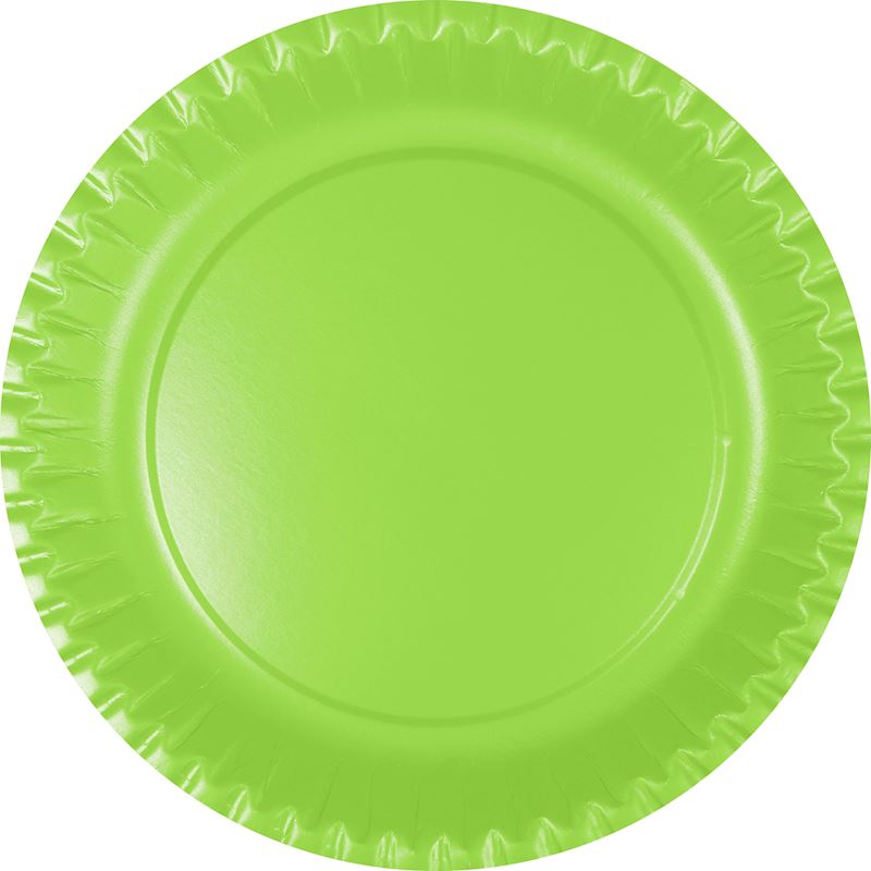 Assiettes vert 23 cm avec enduction bio, 10 pcs