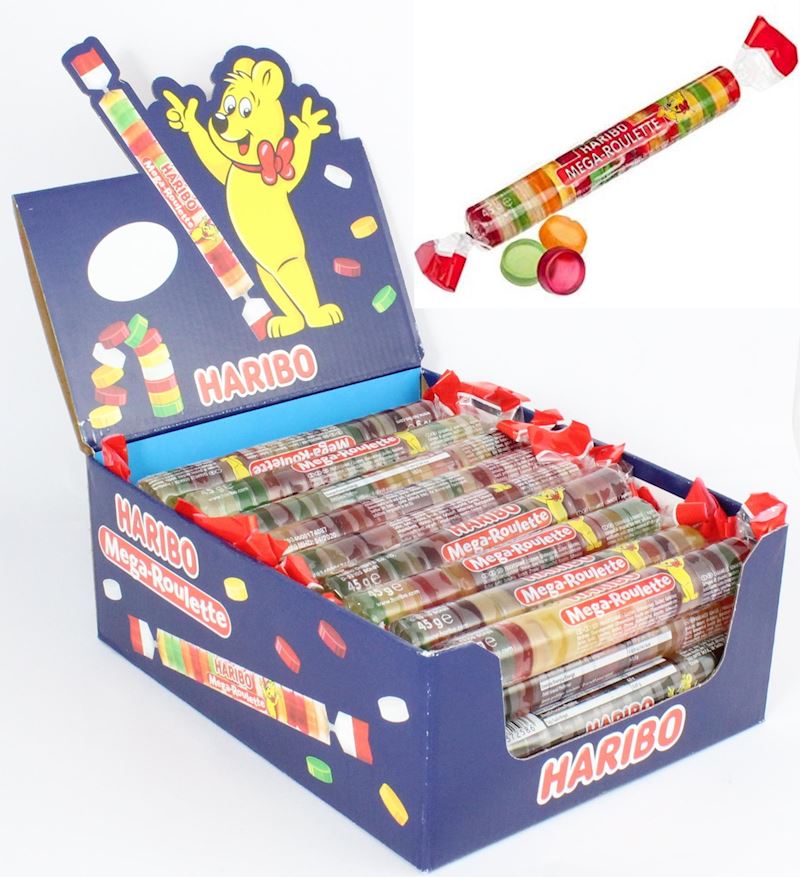 HARIBO Mega Roulette Fruchtgummi 40 x 45 g