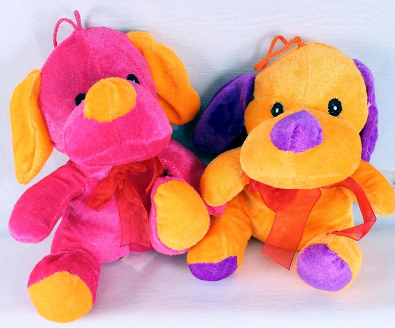 Peluche chien 17 cm, 2 sort. 