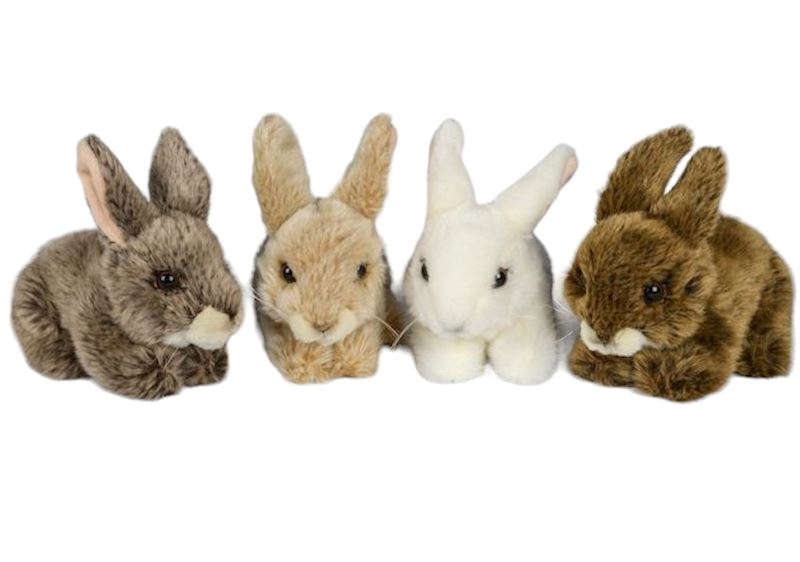 Peluche lapin 15 cm 4 sort. 