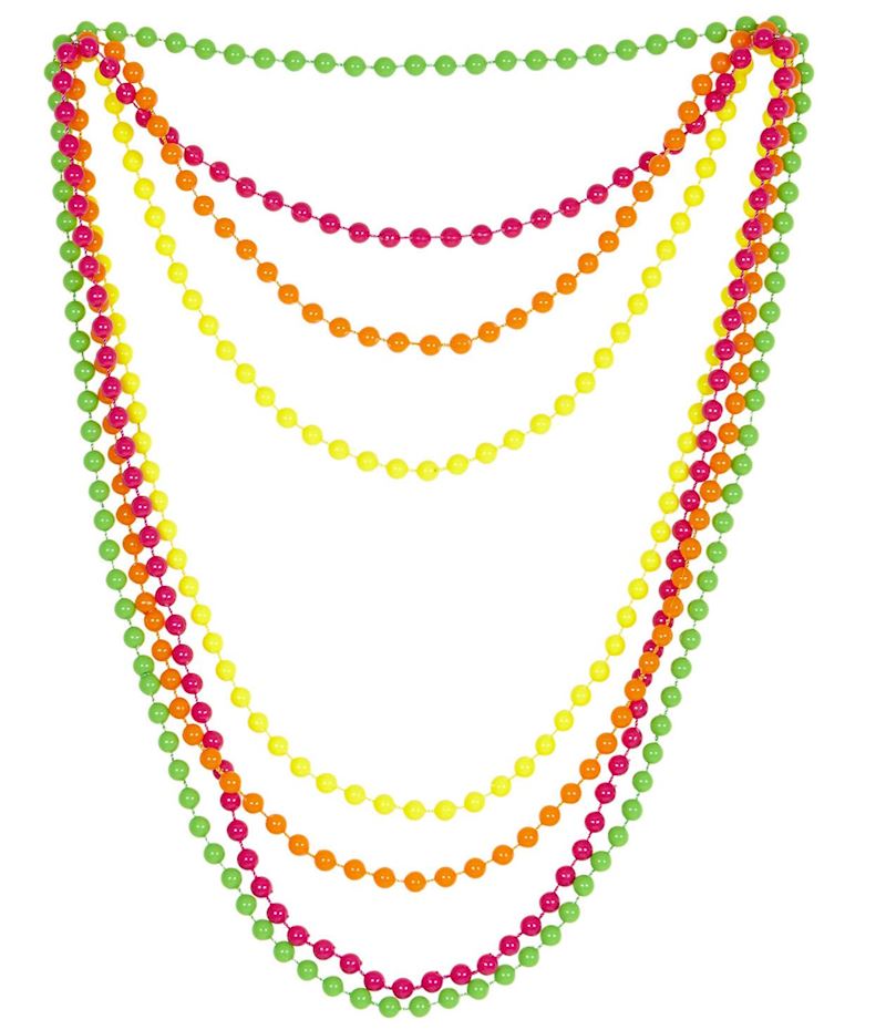 Collier de perles neon 4 pcs. 