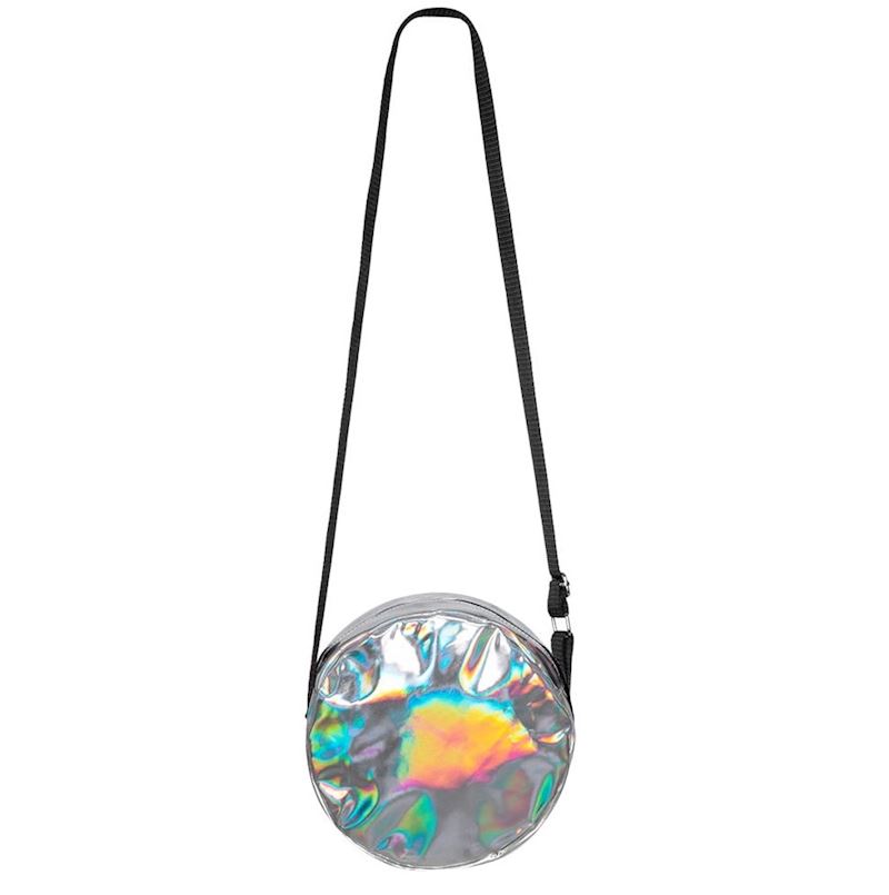 Umhängetasche Holo silber 20 cm