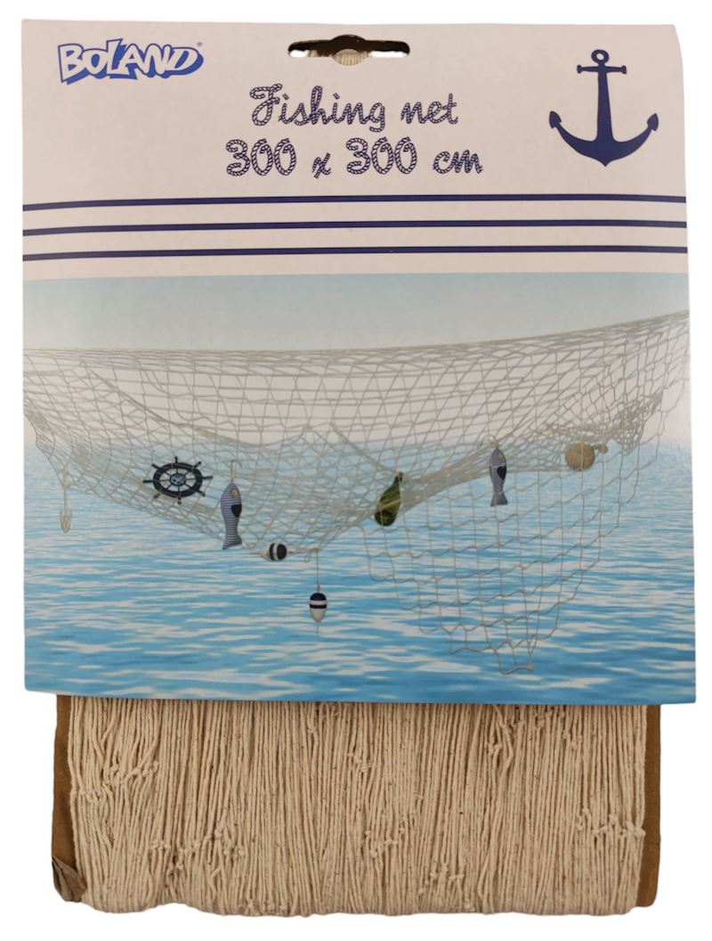 Deko Fischernetz 300 x 300 cm natur