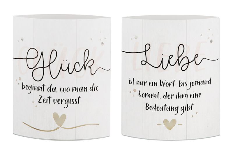 Deco lampe phrase en allemand 2 ass 16 cm