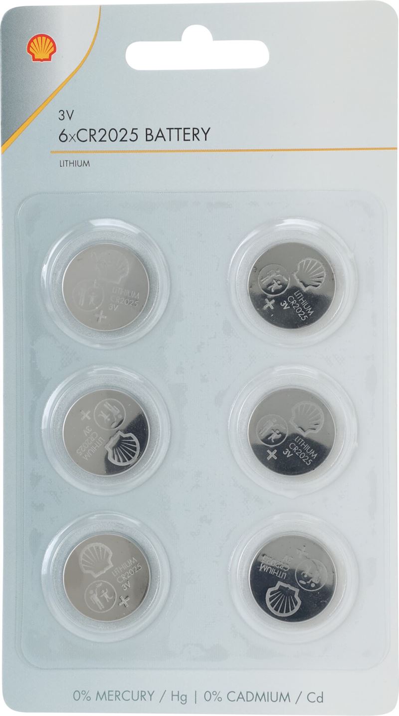 Knopfbatterien CR2025 6 Stk. auf Blister