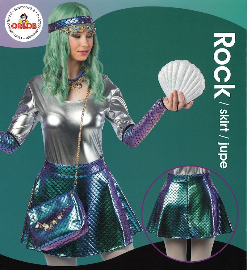 Rock Meerjungfrau Grösse L/XL türkis-violett