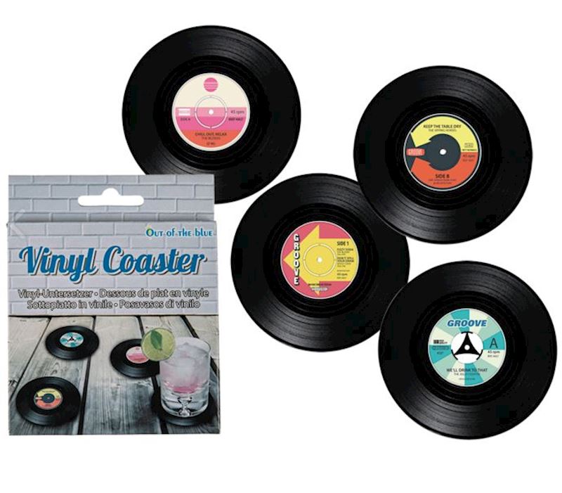 Untersetzer aus Vinyl Schallplatte 11 cm 4er Set