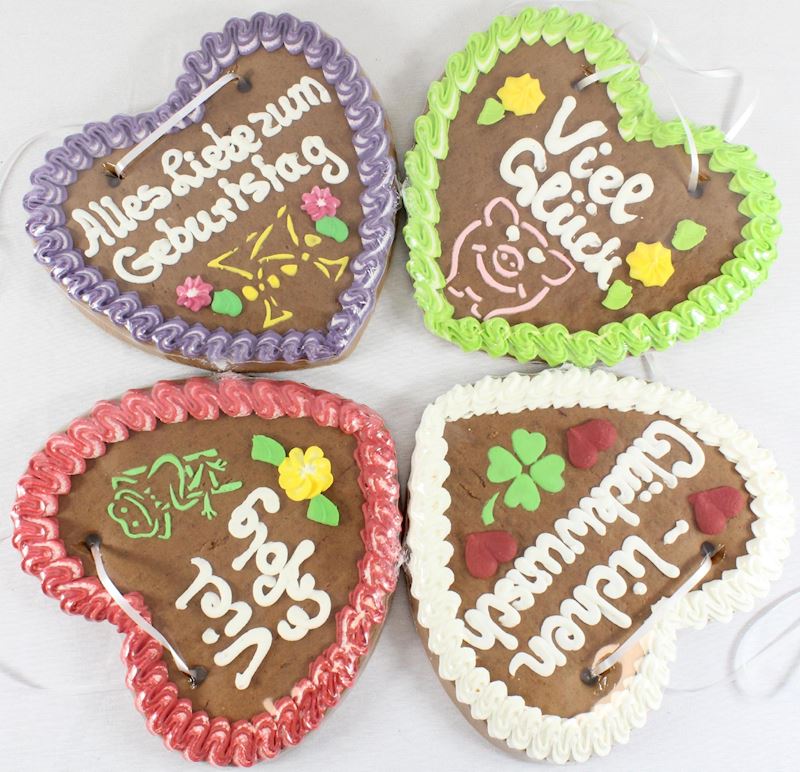 Pain d'épice coeur Sortes de dictons de félicitations.