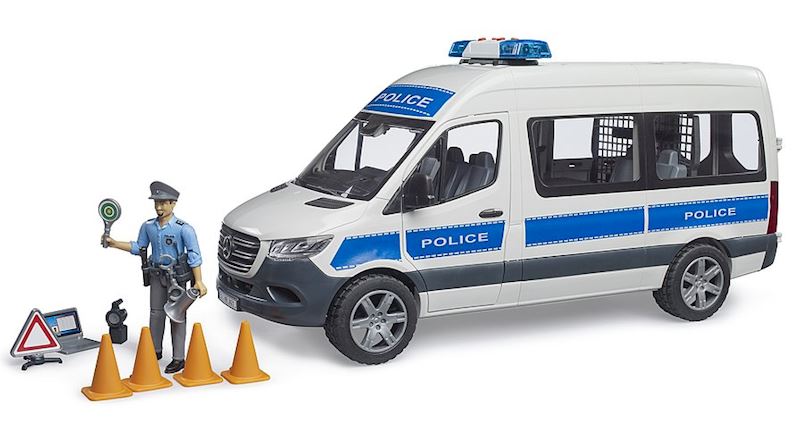BRUDER MB Sprinter Polizei Einsatzfahrzeug mit Polizist