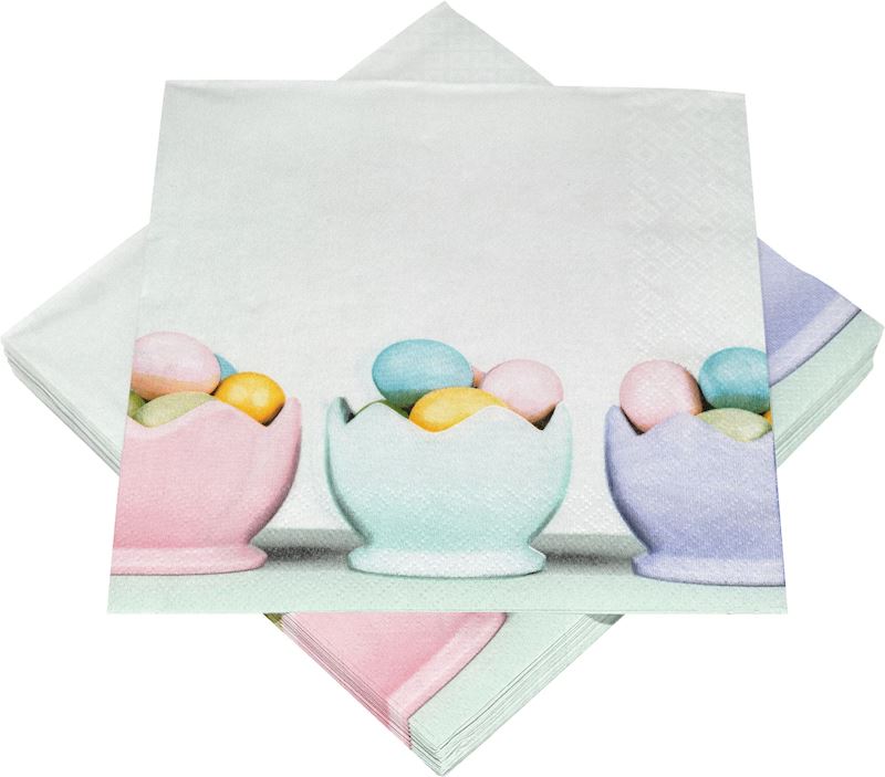 Servietten Ostern pastell 33x33 cm, 3-lagig