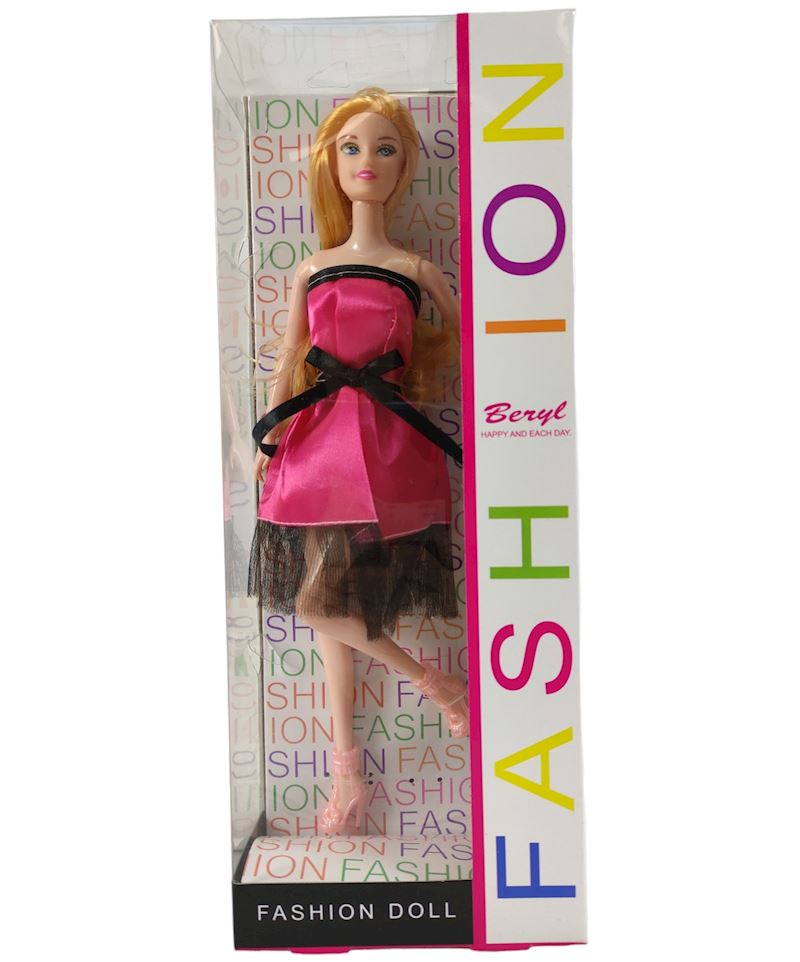 Puppe pinkes Kleid 28 cm 