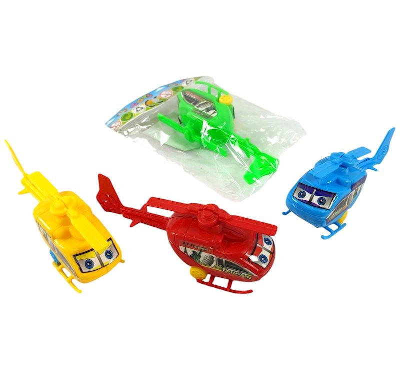 Helikopter zum Aufziehen 11 cm 4 Farben sort.