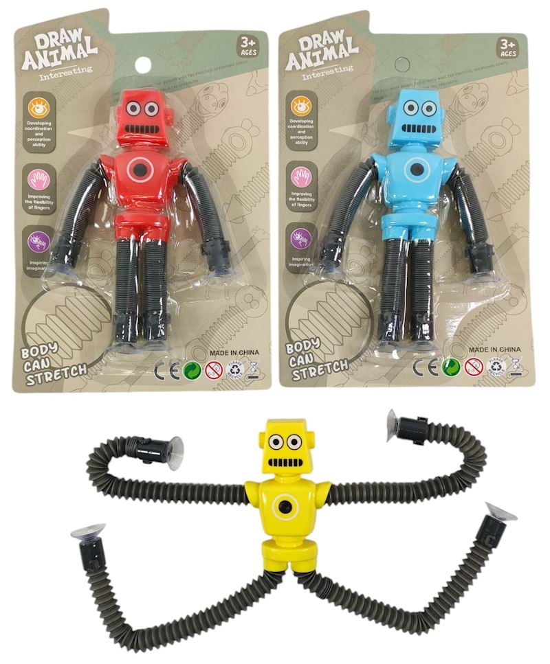 Roboter ausziehbar 15 cm 3 Farben