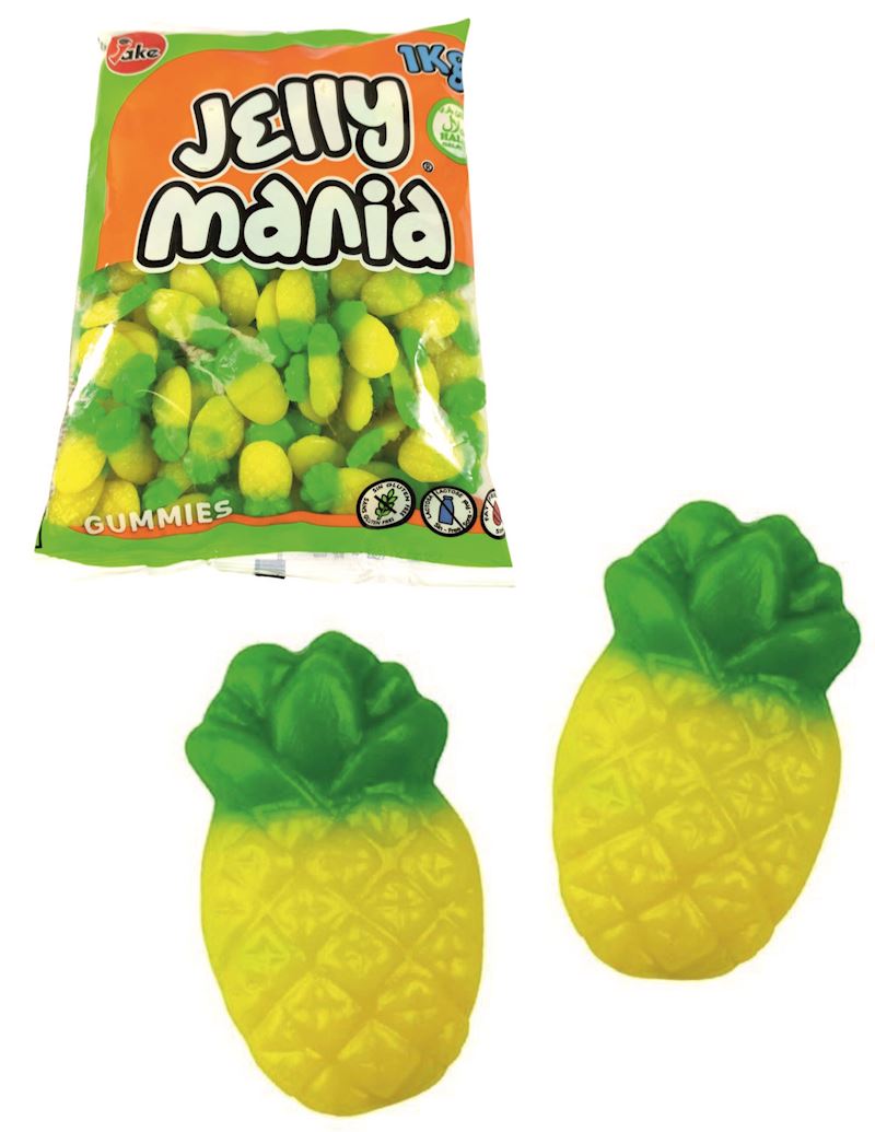 Jake Jellymania Ananas halal 1 kg/143 Stk. im Beutel