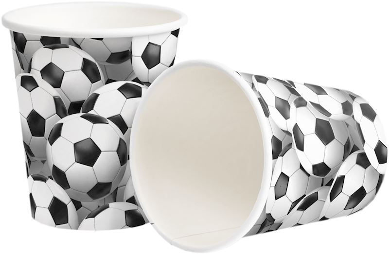 Partybecher Fussball 2.5 dl 10 Stk. aus Karton