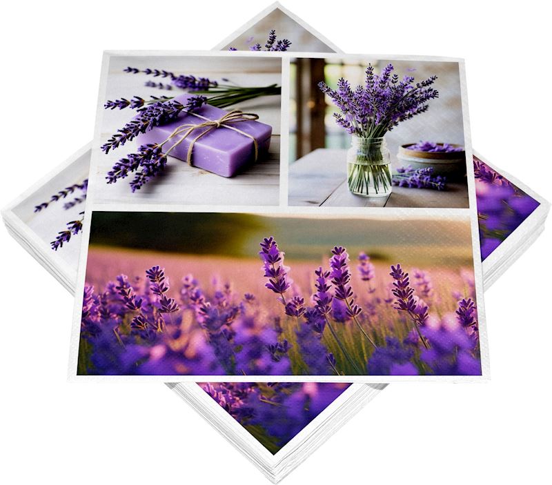 Servietten Lavendel 3-lagig 33x33 cm