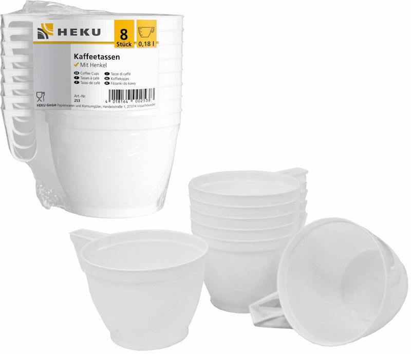 Kaffetassen mit Henkel 1.8 dl 8 Stk.