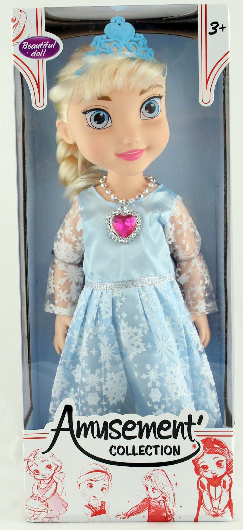 Puppe Prinzessin 40 cm hellblau