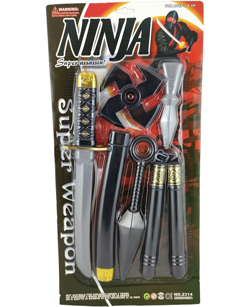 Waffenset Ninja 4-teilig 