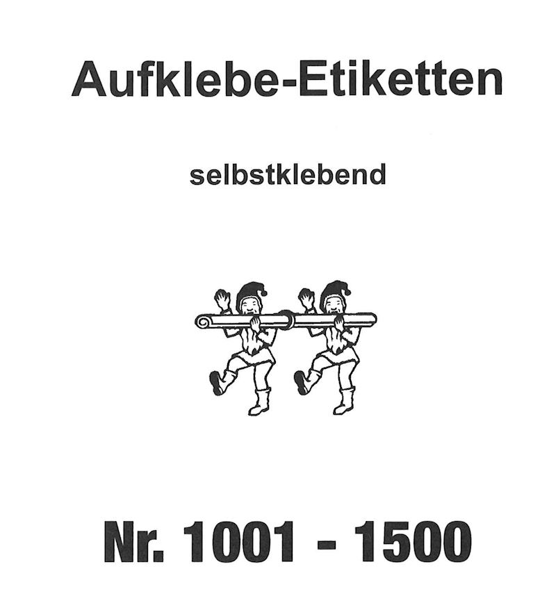 Aufklebenummern Gewinne 1001-1500