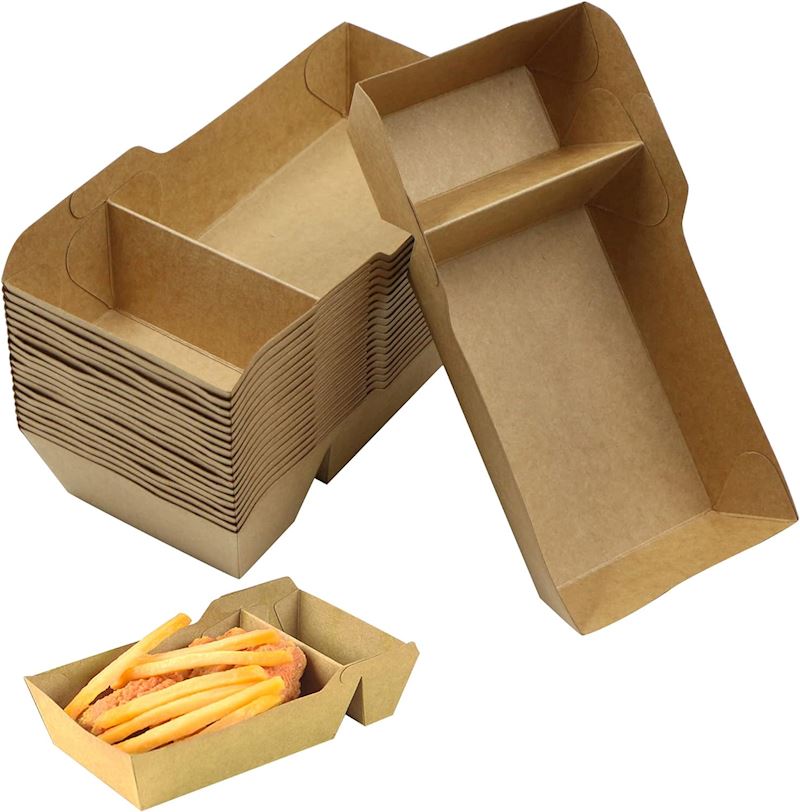 Kartonschale für Pommes Snacks mit PE-Beschichtung 50 Stk.