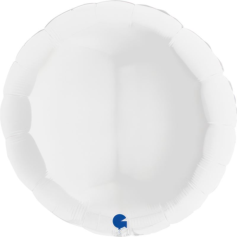 Ballon alum. blanc, 91 cm emballé individuellement