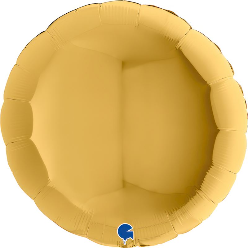 Ballon alum. Or, 91 cm, ronde emballé individuellement