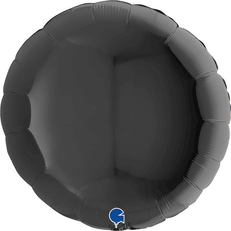 Ballon alum. noir, 91 cm emballé individuellement