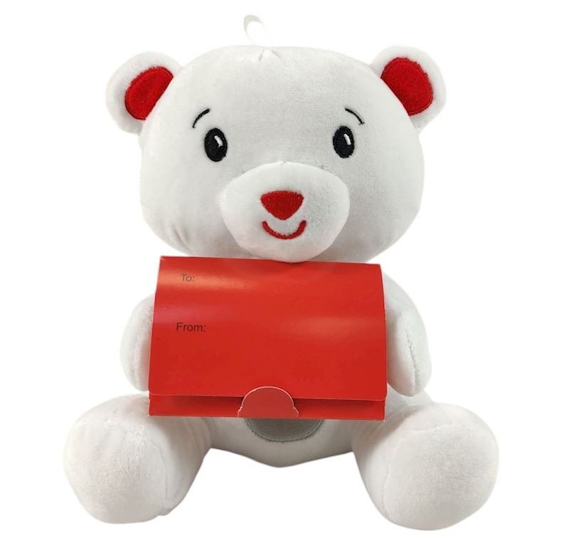 Ballongewicht Plüsch Eisbär mit Schlaufe 170 g, 21 cm