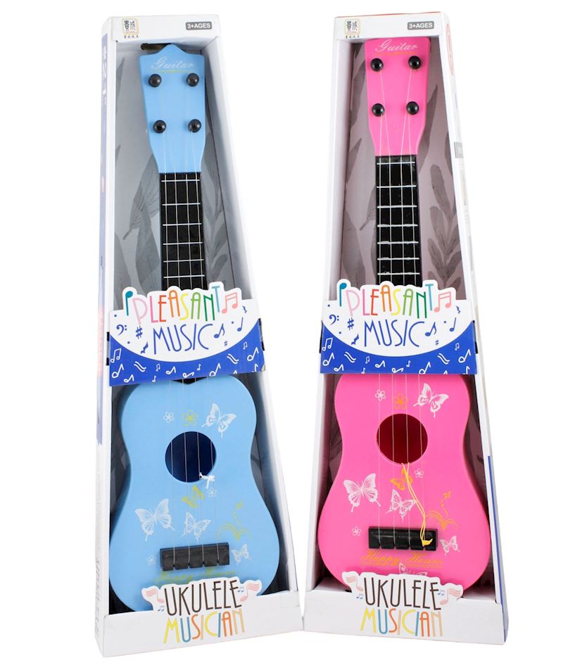 Gitarre Ukulele 55 cm 2 Farben rosa, blau