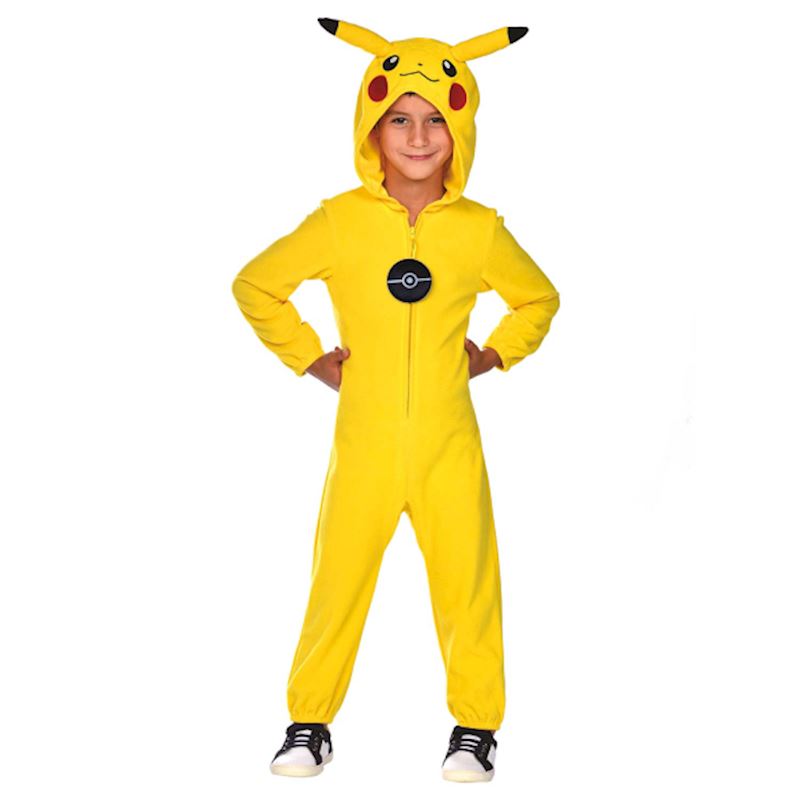 Kostüm Pokemon Pikachu Overall mit Kapuze 8-10 Jahre/