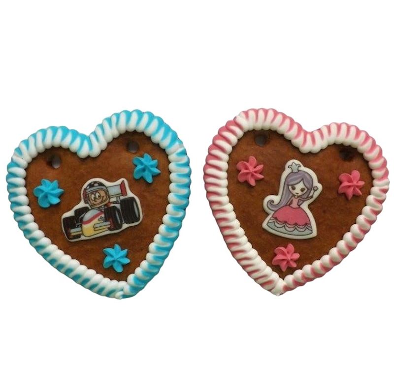 Lebkuchenherz 50 g 2xsort. Boy & Girl 10 cm