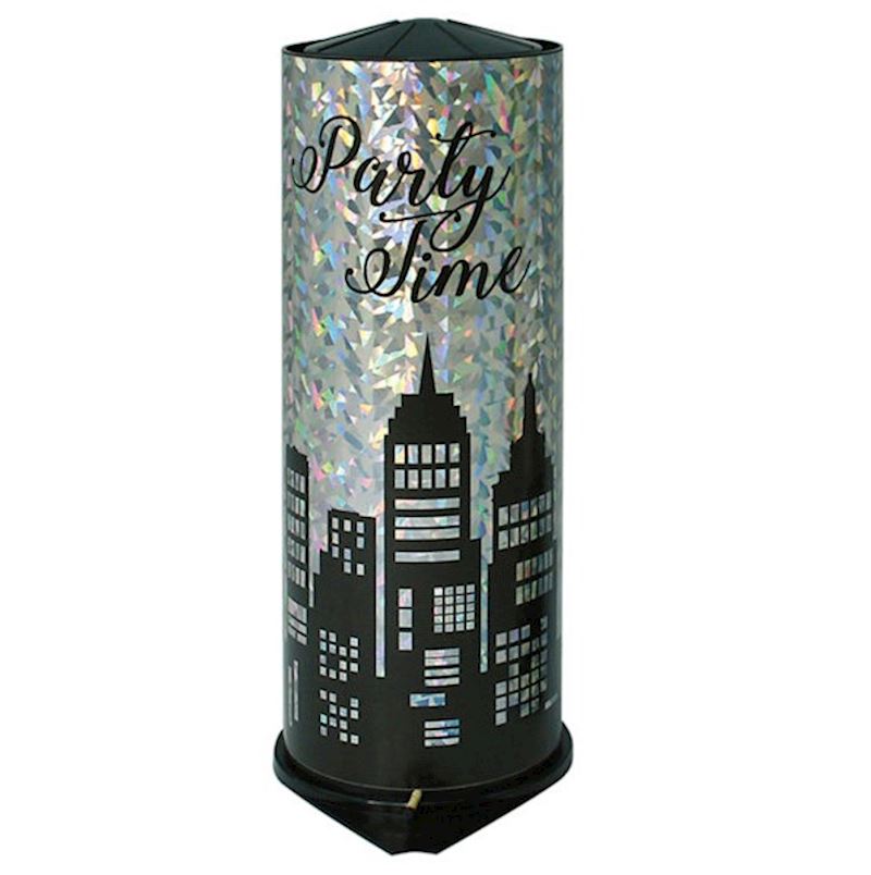 Tischbombe Maxi 26 cm Partytime Holo Silber