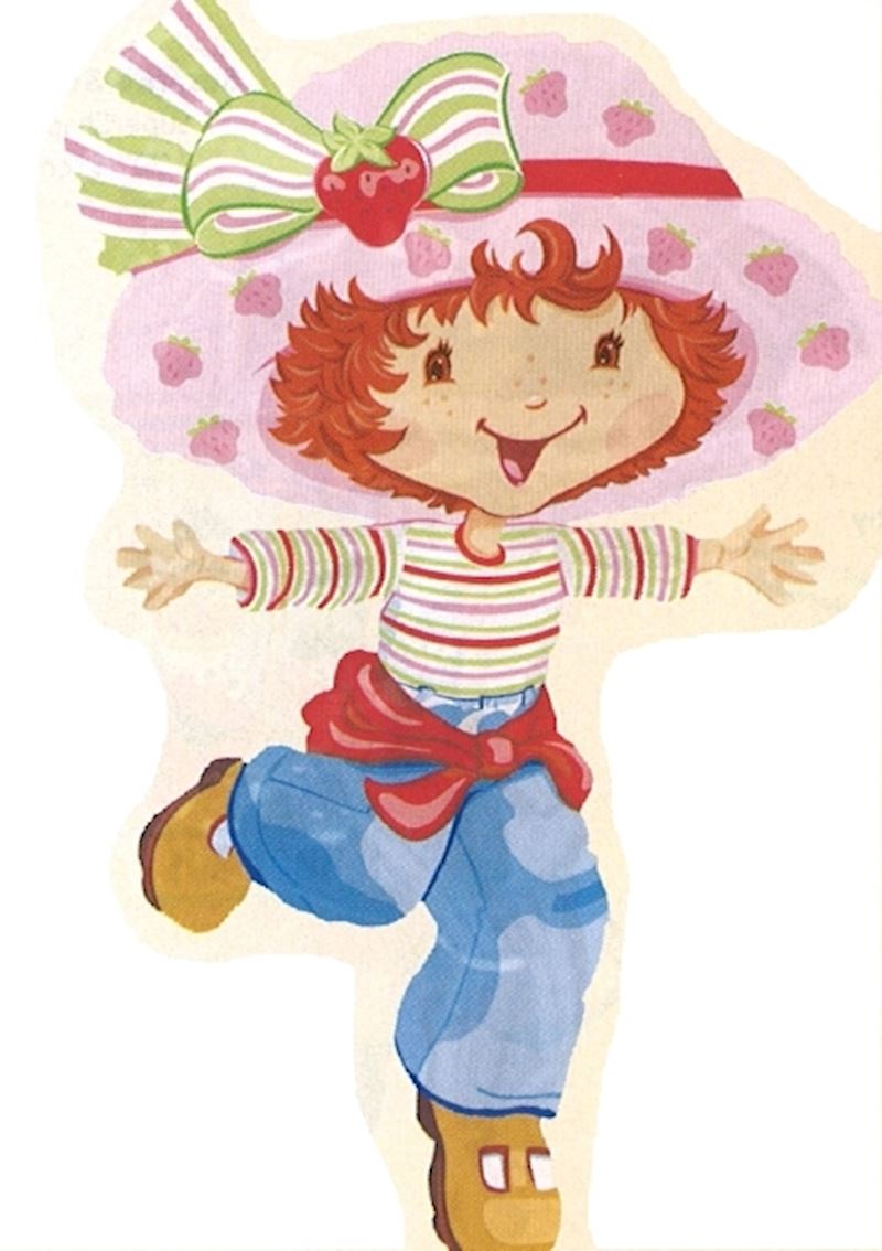 Folienballon offen Strawberry Girl Mini