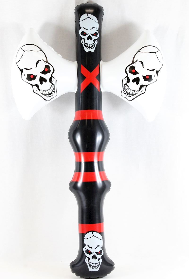 Aufblasbarer Tomahawk 90 cm Totenkopf