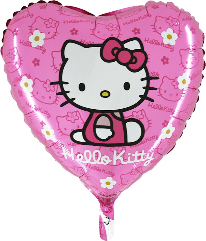 Folienballon offen Herz Hello Kitty pink