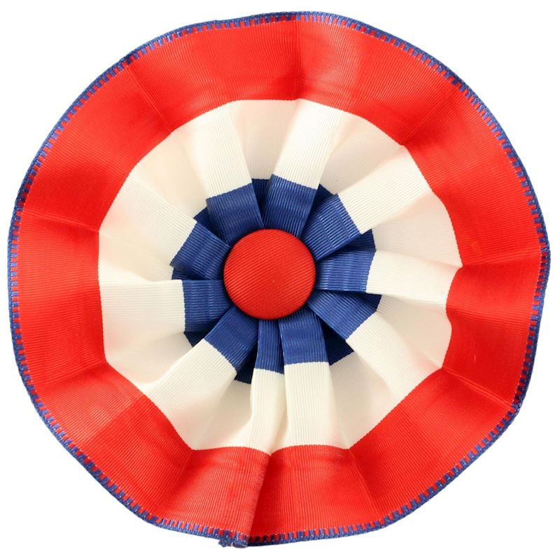 Rosette 15cm rot-weiss-blau 