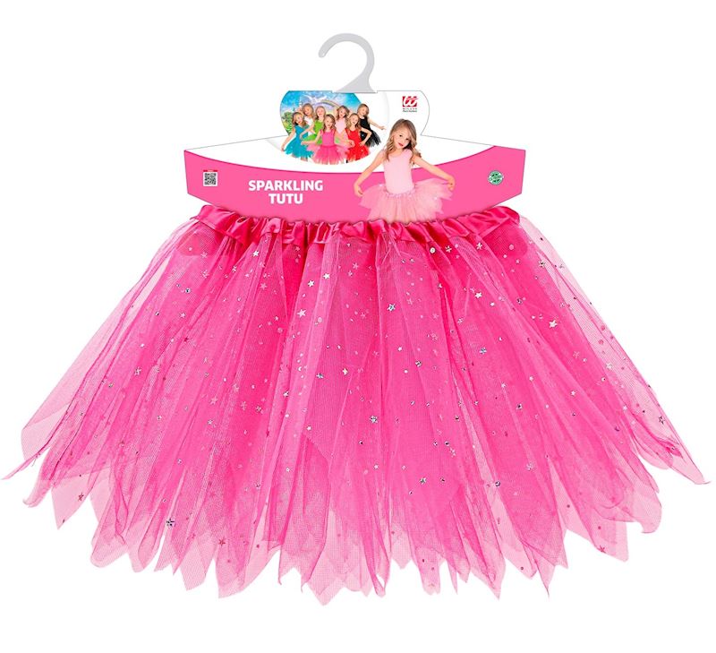 Tutu pink giltzernder Stoff 30 cm Kindergrösse