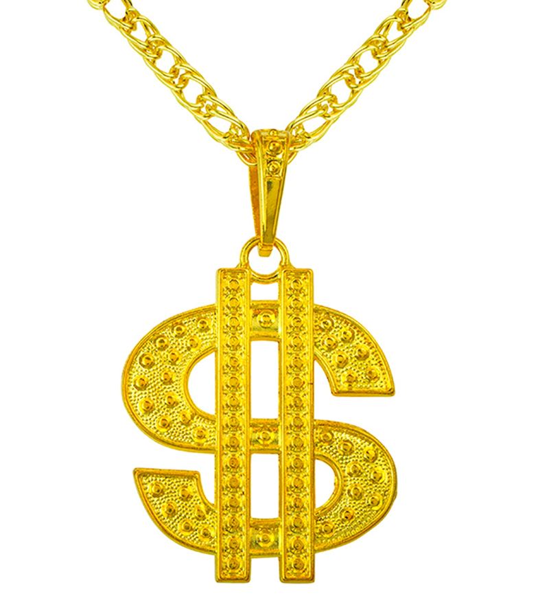 Halskette Dollarzeichen Metall gold