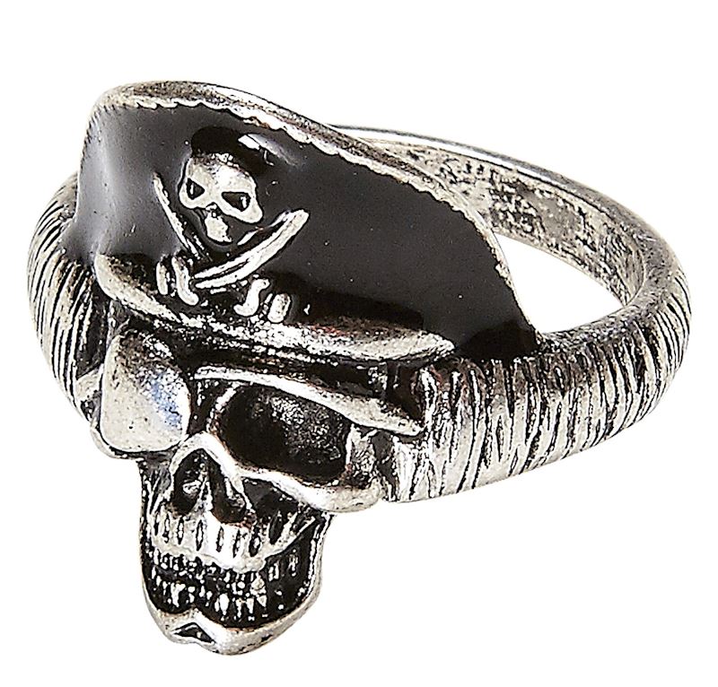 Fingerring Pirat mit Totenkopf 