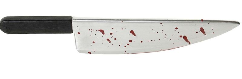 Messer 48 cm blutverschmiert 