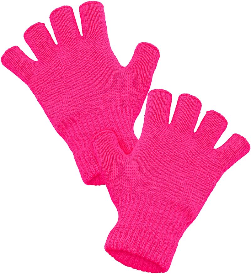 Fingerlose Handschuhe onesize neon pink