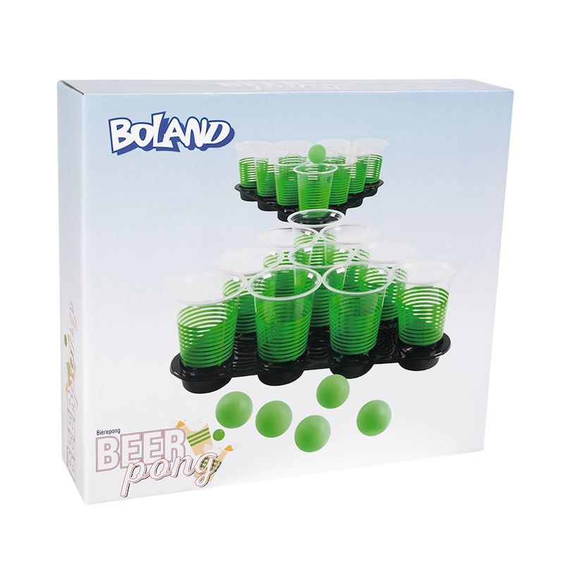 Trinkspiel Beer Pong Deluxe 20 Becher, 6 Bälle, 2 Tabletts