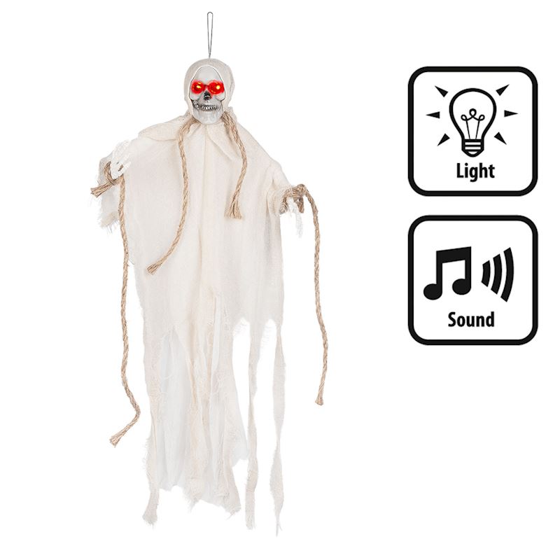 Hängedekoration Skeleton Ghost 55cm, Licht & Sound