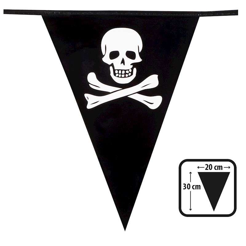 Wimpelkette Piraten Classic 30x20cm, 6 m