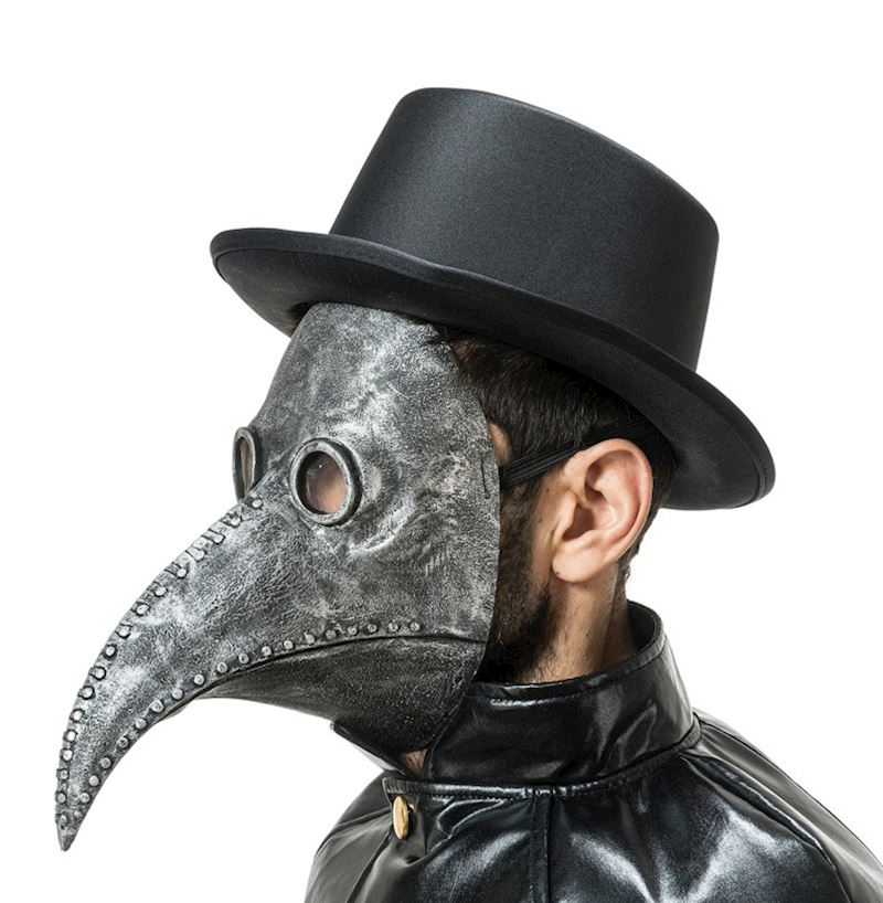 Gesichtsmaske die Pest aus Latex 20x24 cm