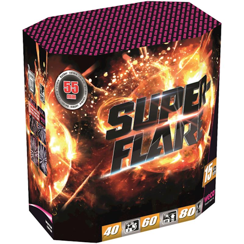 Batt-Feuerwerk Superflare Kat3 Kugelbomb-Buketts 15Schuss 40s